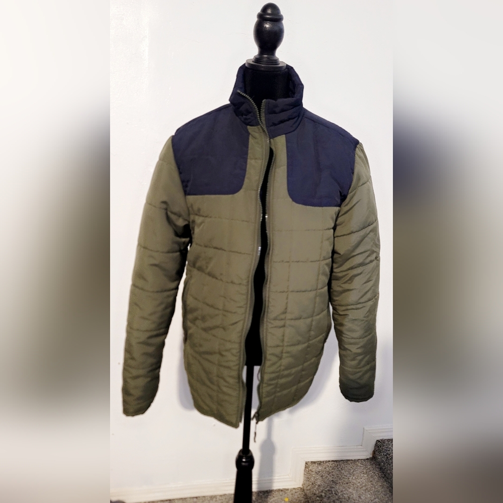 Nomad Green and Blue Puffer Jacket